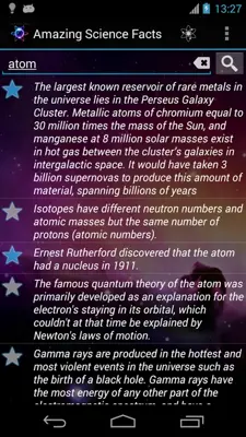 Amazing Science Facts android App screenshot 1